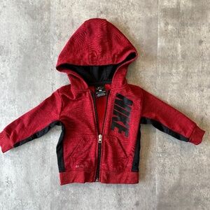 Nike infant red hoodie baby active casual kids jacket 12m